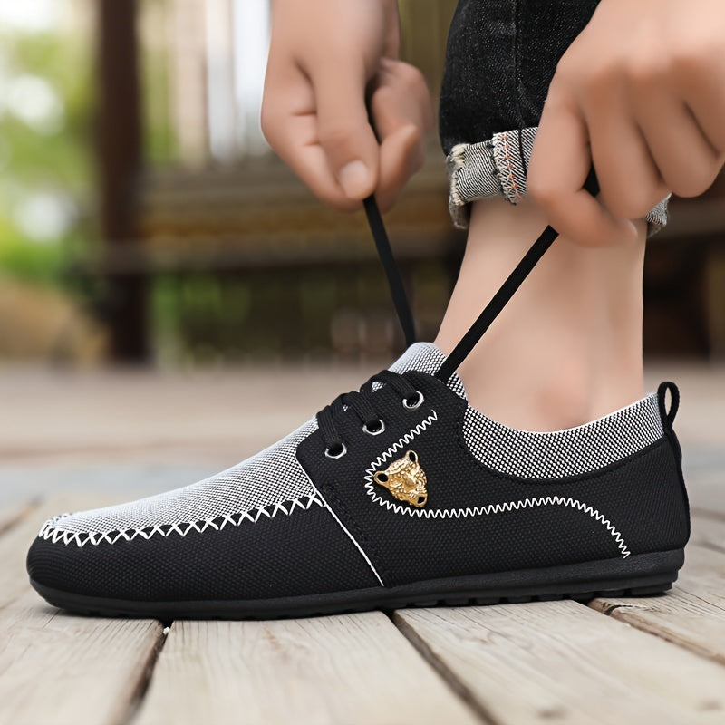 Men's Color Block Business Casual Non-Slip Dress Shoes for Outdoor Activities