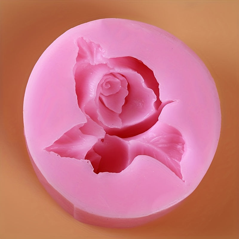 Silicone Baking Mold 3D Rose Chocolate Fondant Soap Making Kitchen Tool