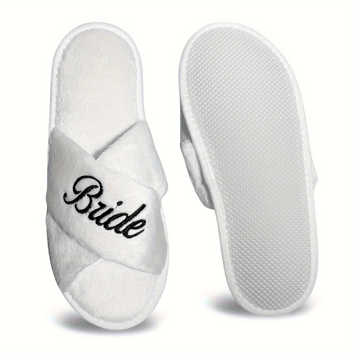 Women Open-Toe Cross Strap Slippers Comfortable Soft Sole Wedding Party Shoes