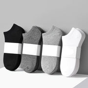 Men's Thin Black Winter Socks White Boat Socks Sweat-Absorbing Deodorant Sports Socks Set