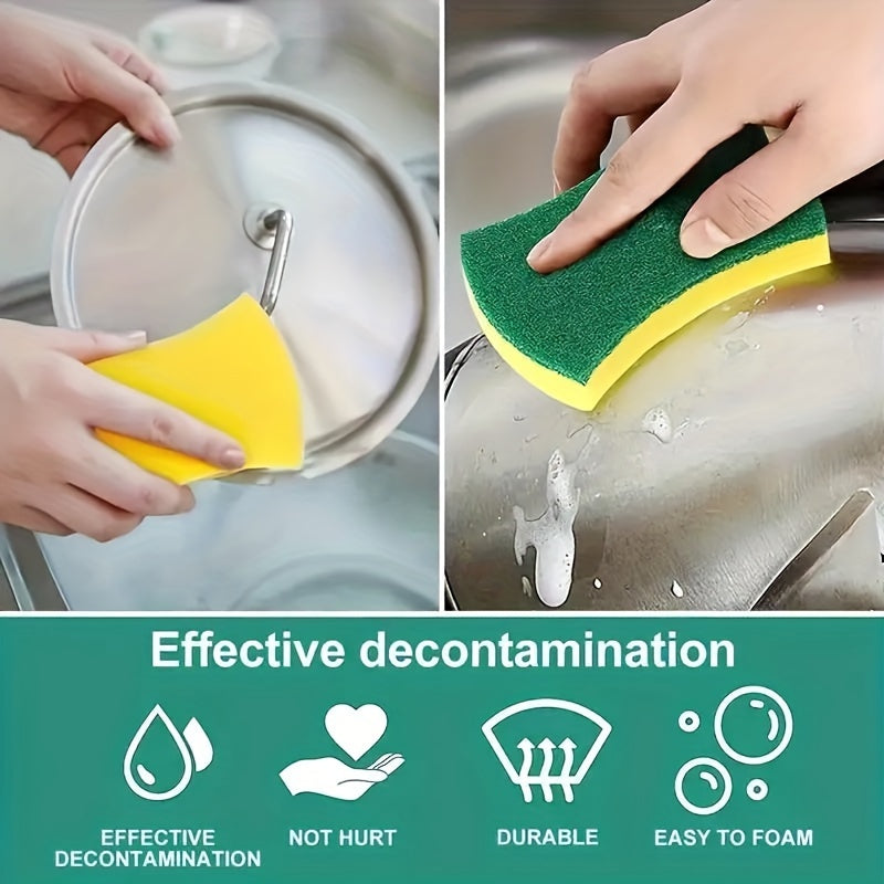12 or 24 Pcs Dishwashing Sponge Wipes Kitchen Cleaning Brushes Scouring Pads
