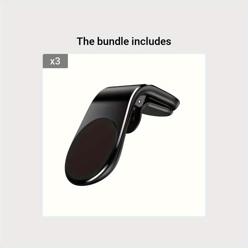 L-Shaped Magnetic Car Phone Mount Aluminum Alloy Dashboard Holder for Smartphones