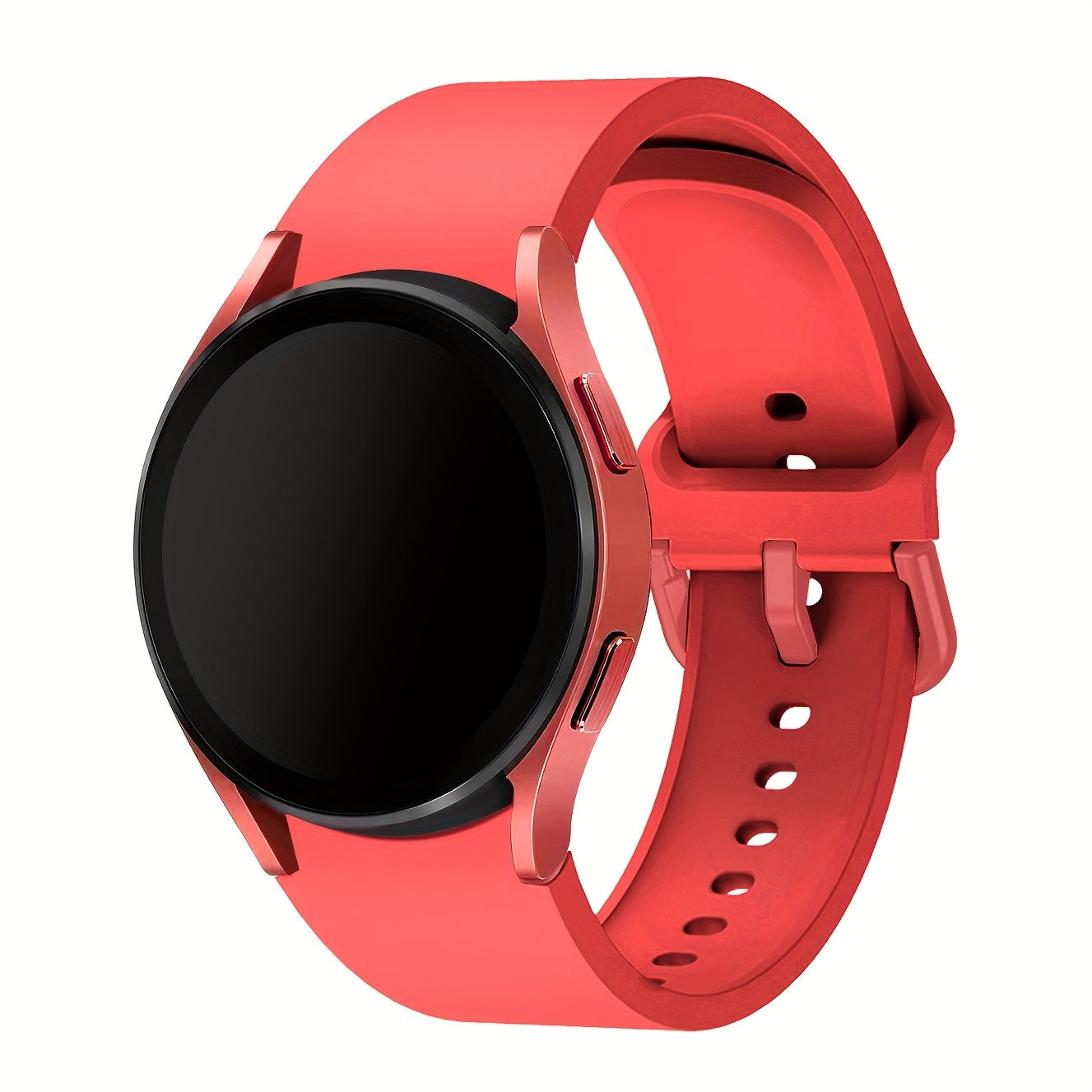 Непрерывный мягкий силиконовый водонепроницаемый ремешок для часов, совместимый с Samsung Galaxy Watch 7/6/5/4. Доступен в розовом, желтом и розовом золоте с застежкой из нержавеющей стали. Удобная посадка для мужчин и