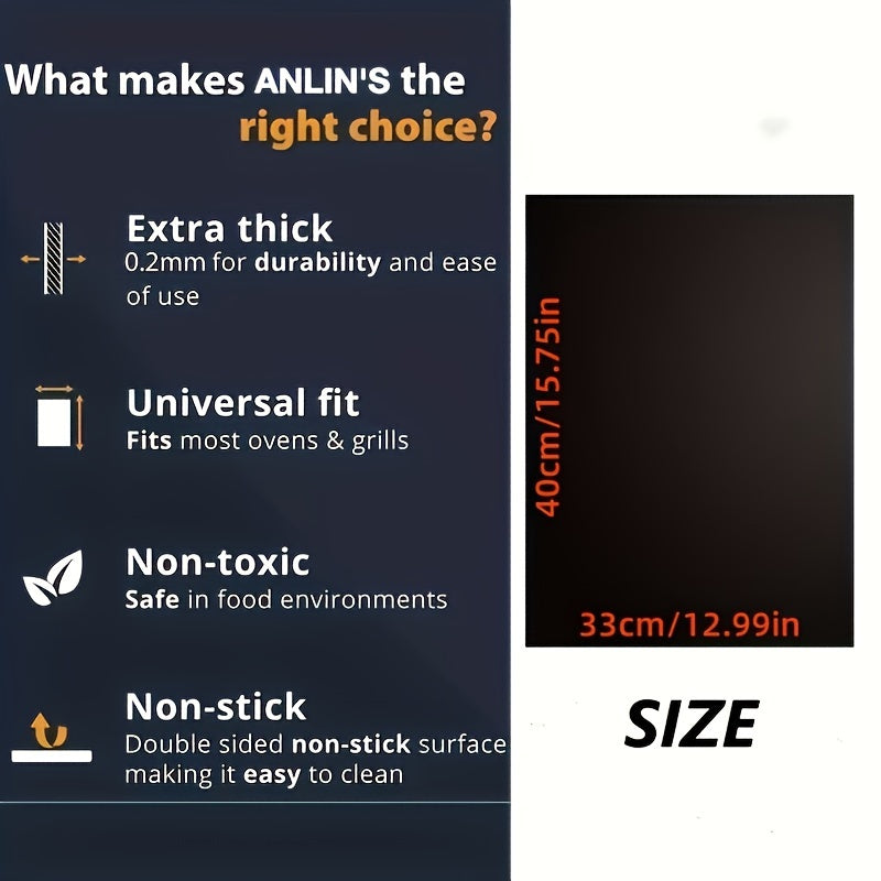 Non-Stick Glass Fiber Oven Liner for Electric Gas Ovens and Grills