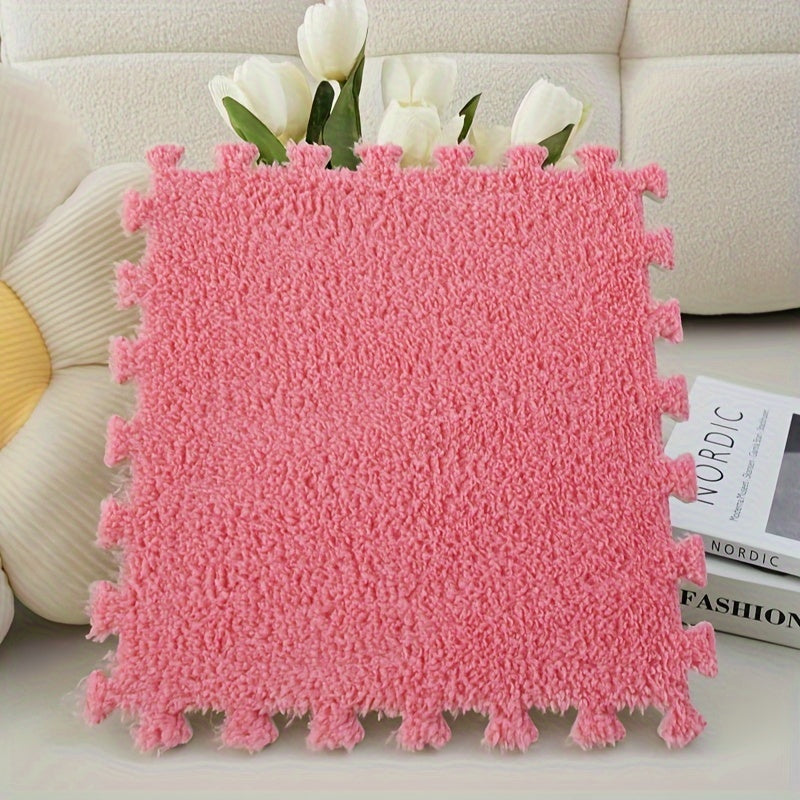 Spliced Carpet Rug for Living Room Bedroom Washable Dirt Resistant Large Area Mat