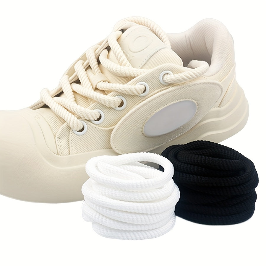 Unisex Thick Braided Polyester Shoelaces for Sneakers and Boots