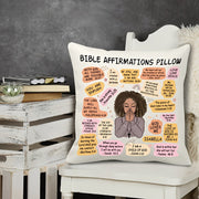 Double-Sided Affirmations Pillow Cover Decorative Cushion for Sofa Bed Chair Car 45cm