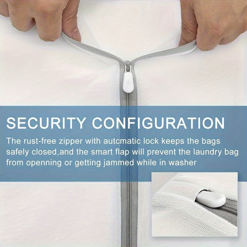 Set of 10 Mesh Laundry Bags in 4 Sizes with Zippers Underwear and Travel Storage