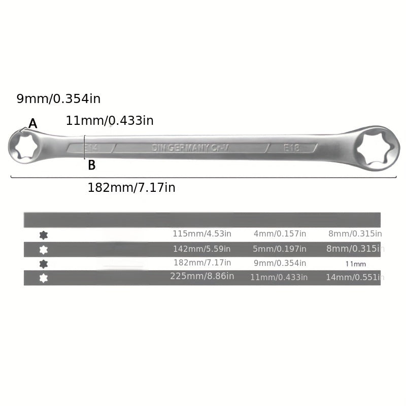 Juego de llaves hexagonales de doble cabeza universal de material Crv para herramientas de motocicleta