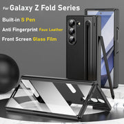 Galaxy Z Fold6 Case with Built-in S Pen Hinge Protection Shockproof Screen Protector Ultra-Thin Black Blue Green Pink