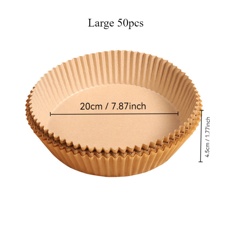 50 Pieces Disposable Parchment Paper for Air Fryers Baking Microwave Waterproof Oil-Proof