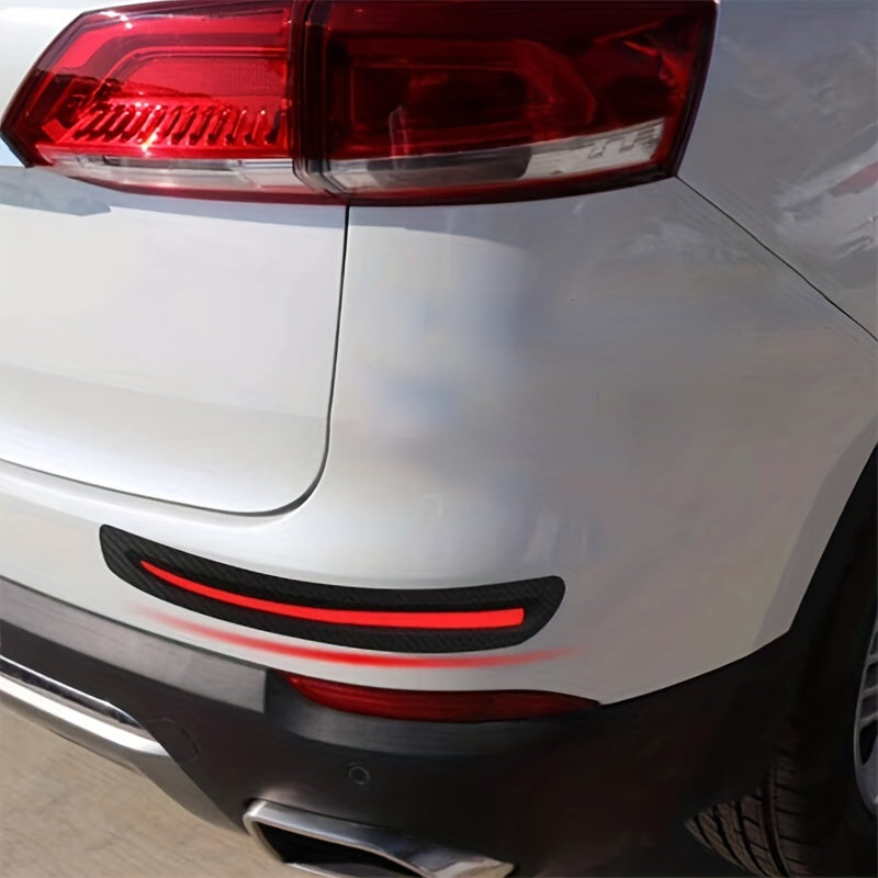 2pcs Car Bumper Protection Strips Soft Rubber Scratch Guard Collisions