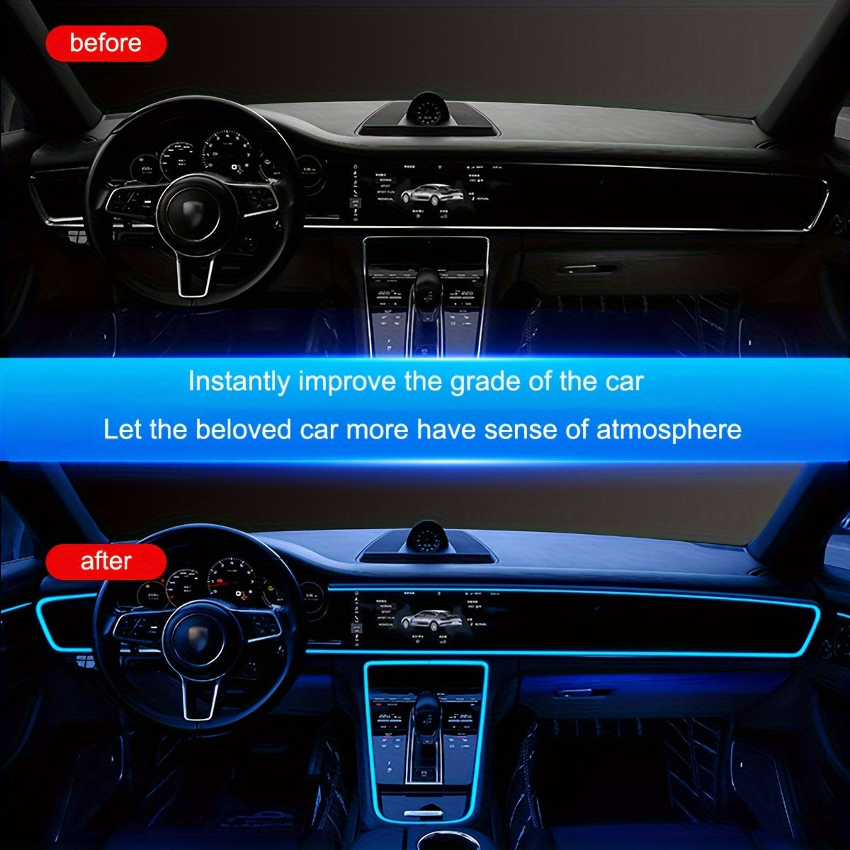Luces interiores LED 3M/5M USB, luces decorativas inteligentes para ambiente, ideales para fiestas y vacaciones en coche