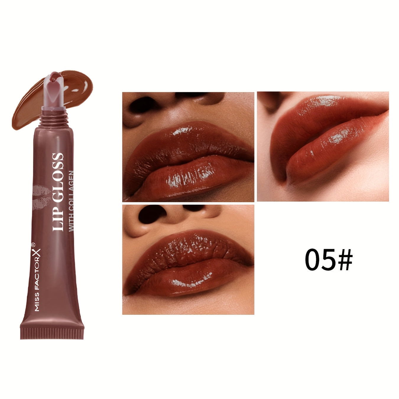Women Lip Gloss Set 6 Pieces Hyaluronic Acid Hydrating Brightening Gift