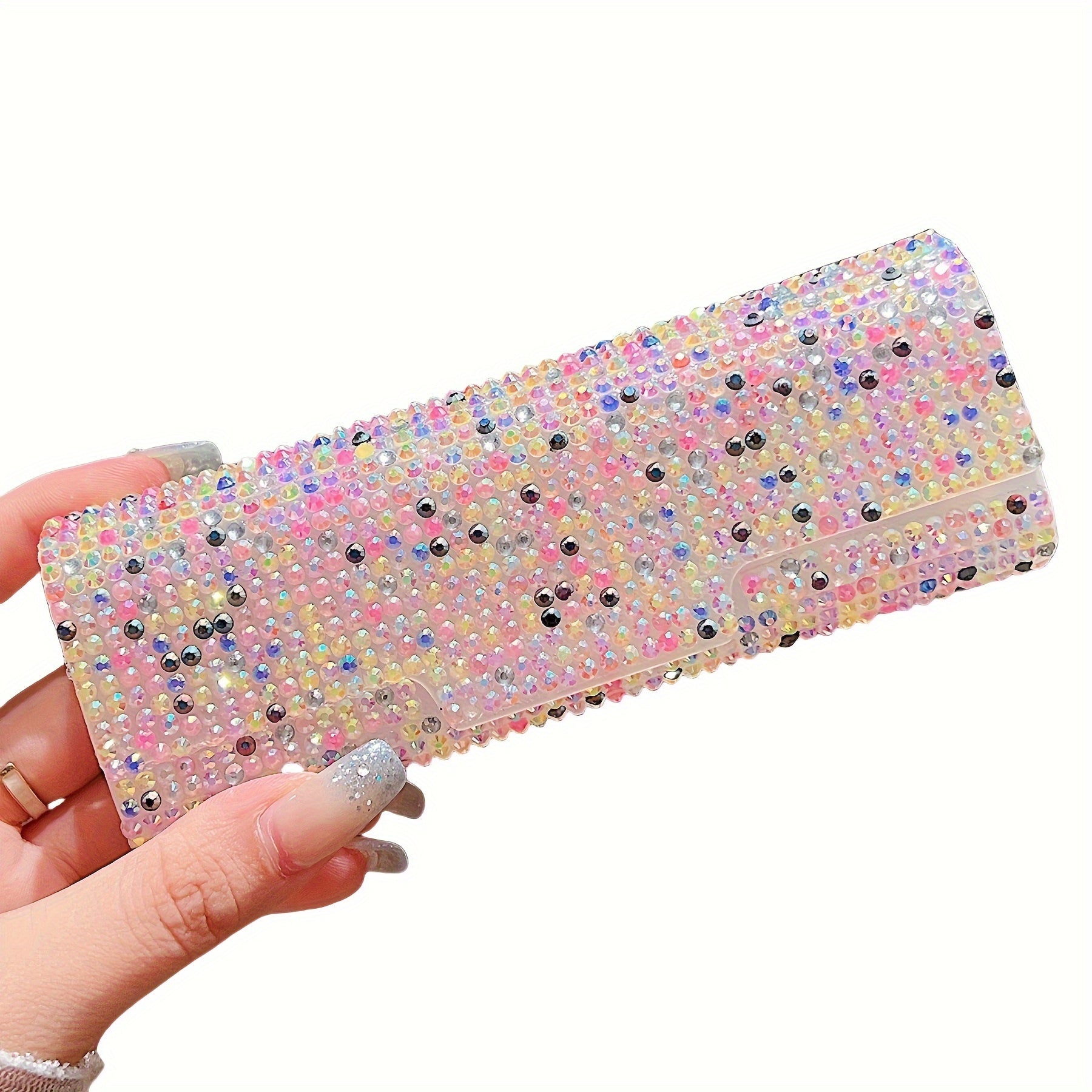 Shiny Rhinestone Eyeglass Case and Jewelry Box Plastic Storage for Women