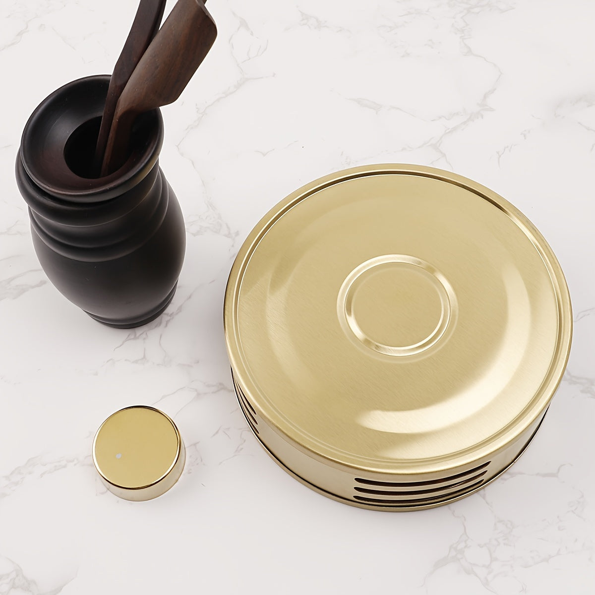 Портативный набор для подогрева чая из нержавеющей стали с подогревом от свечей — идеально подходит для домашнего заваривания и приготовления кофе на открытом воздухе, не требует электричества, включает в себя подогреватель чая и воска