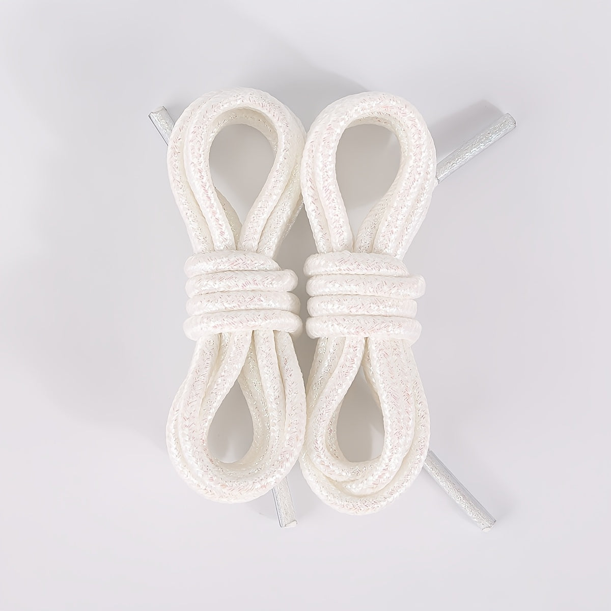 Unisex Elastic Metallic Shoelaces Round Thin Suitable for Sneakers Boots