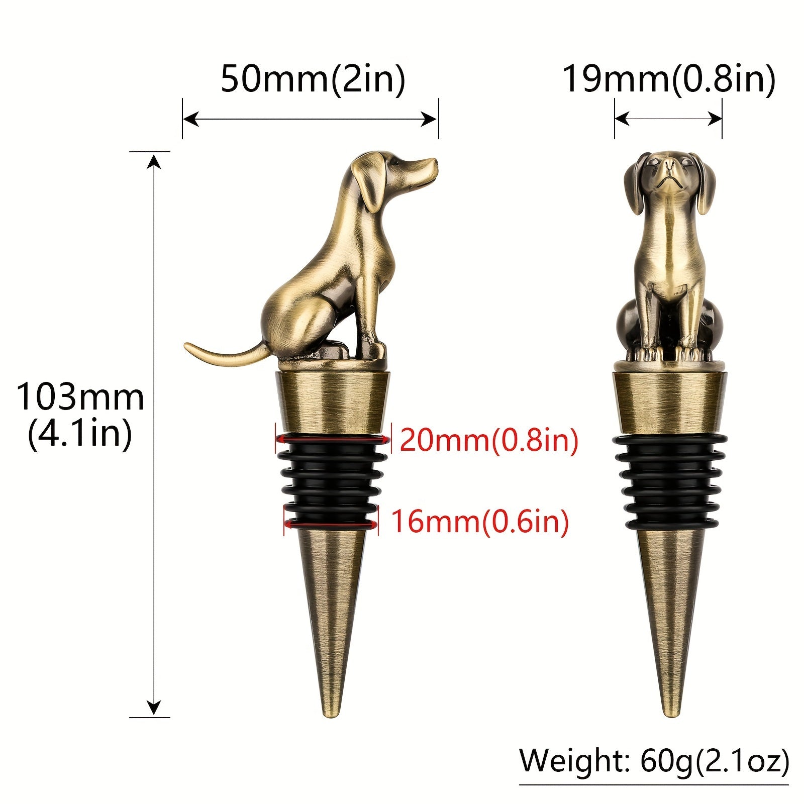 Taponador de vino Labrador Retriever para amantes de los perros, regalo para hombres, Navidad, Día del Padre