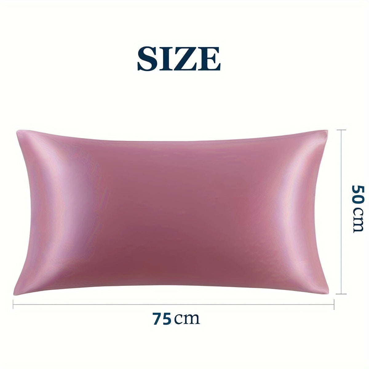Set of 2 Satin Pillowcases with Zipper Closure, Gentle on Hair and Skin