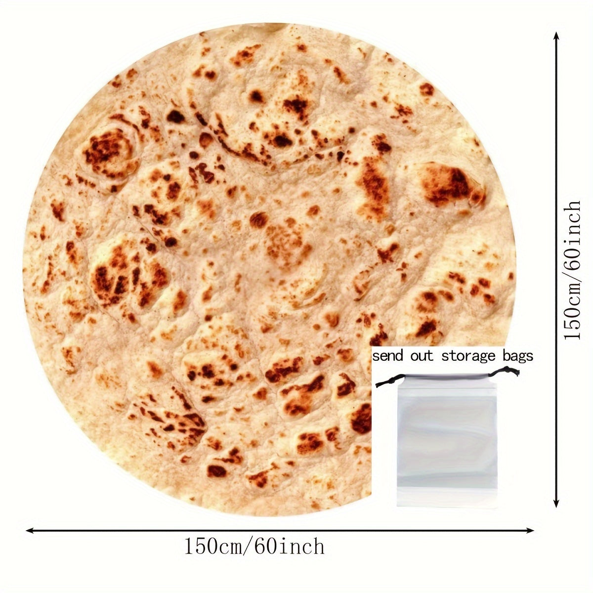 Manta de franela con estampado de panqueques mexicanos acogedores para salón, cama, camping y viajes