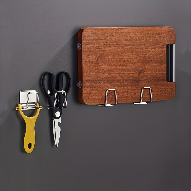 Juego de estantes para ollas de acero inoxidable de montaje en pared con escurridor para fregadero, soporte para esponjas y ganchos para almacenamiento en cocina y baño