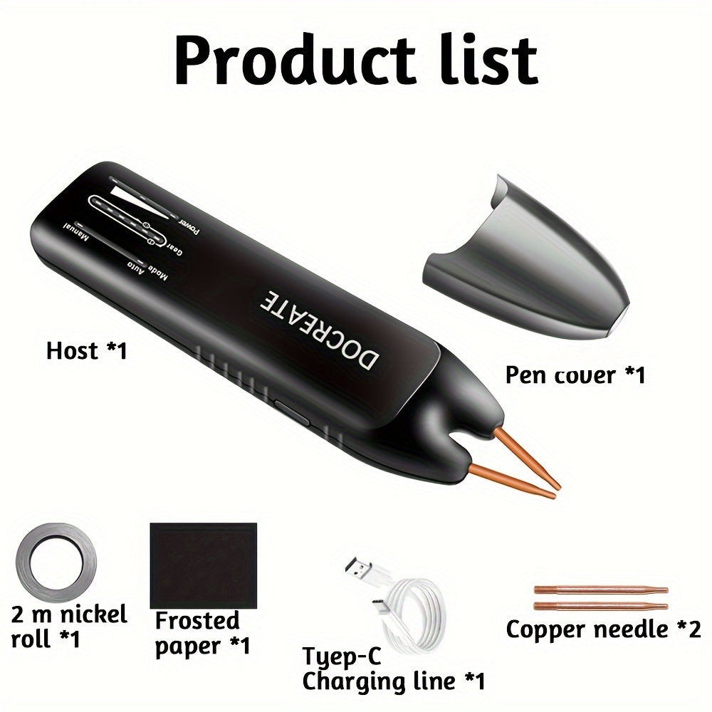 Portable Rechargeable Spot Welder with 11 Adjustable Levels for Batteries and Metal Sheets