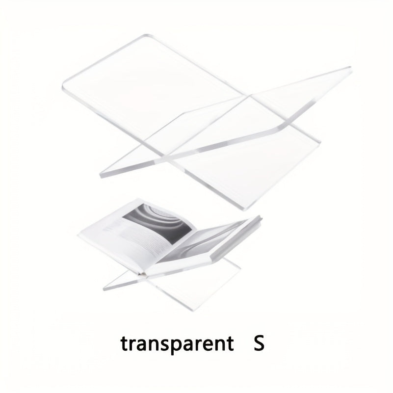X-Shaped Transparent Acrylic Reading Stand for Books and Magazines