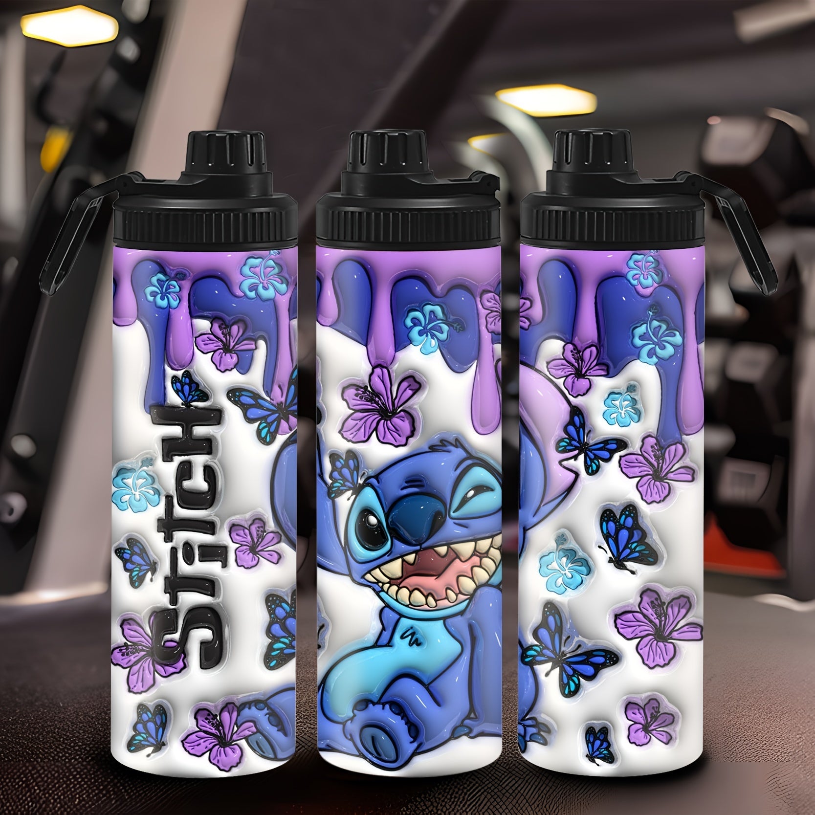 Stainless Steel Water Bottle with Butterfly Print Insulated Leakproof BPA-Free for Travel