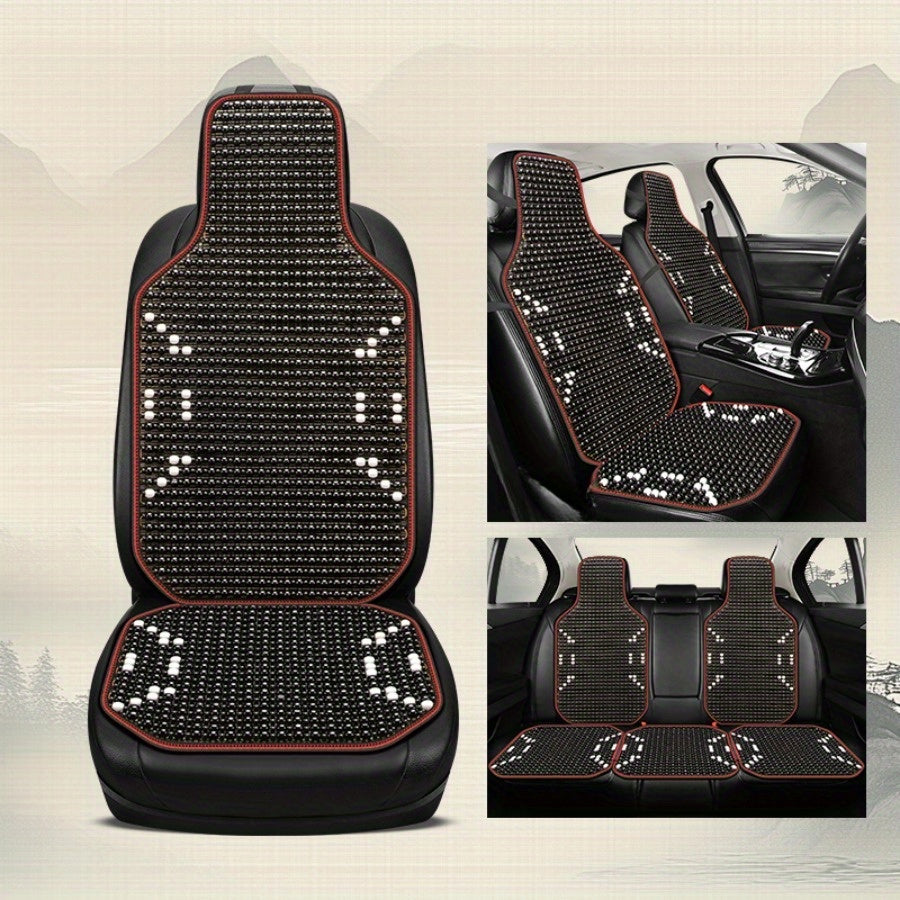 Car Seat Cushion Summer Cooling Mat Wooden Bead Ventilated Seat Pad
