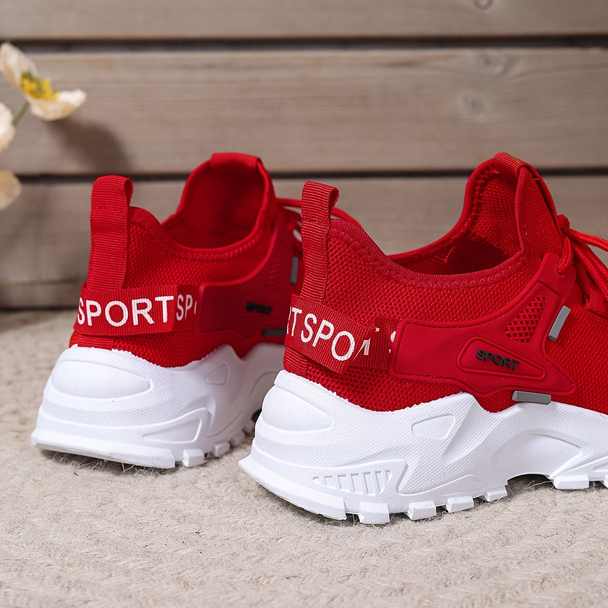 Women's Breathable Knit Sneakers Lightweight Casual Low-Top Running Shoes