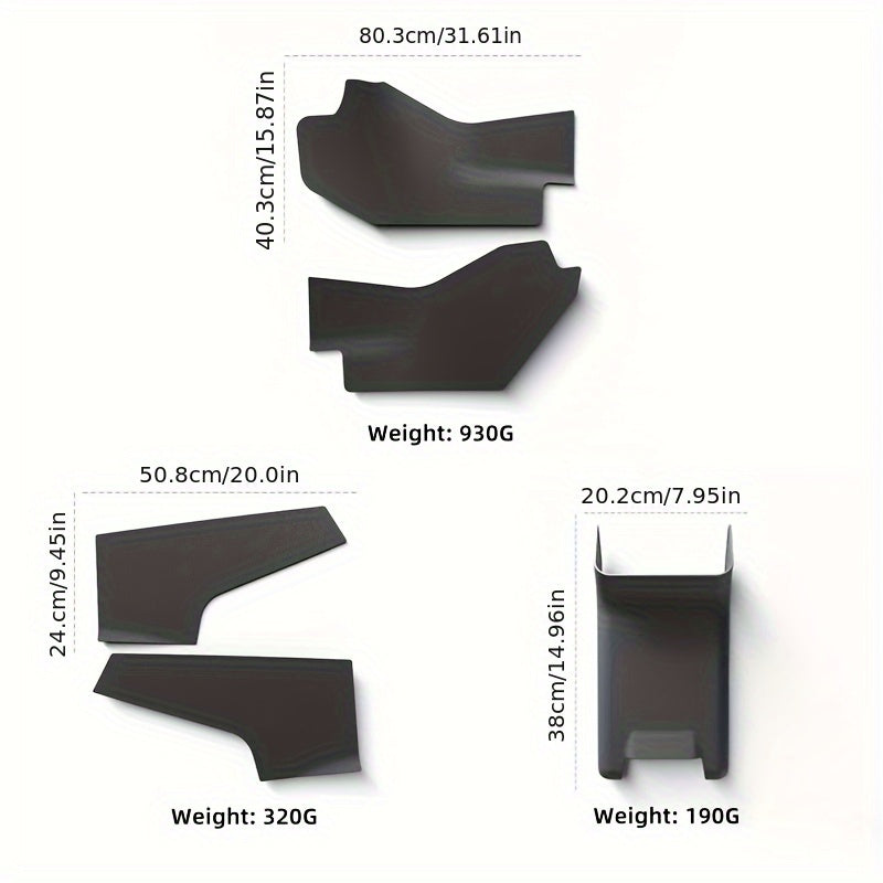 Полный комплект автомобильных ковриков против пробуксовки для Model Y, черный, TPE, защита в любую погоду