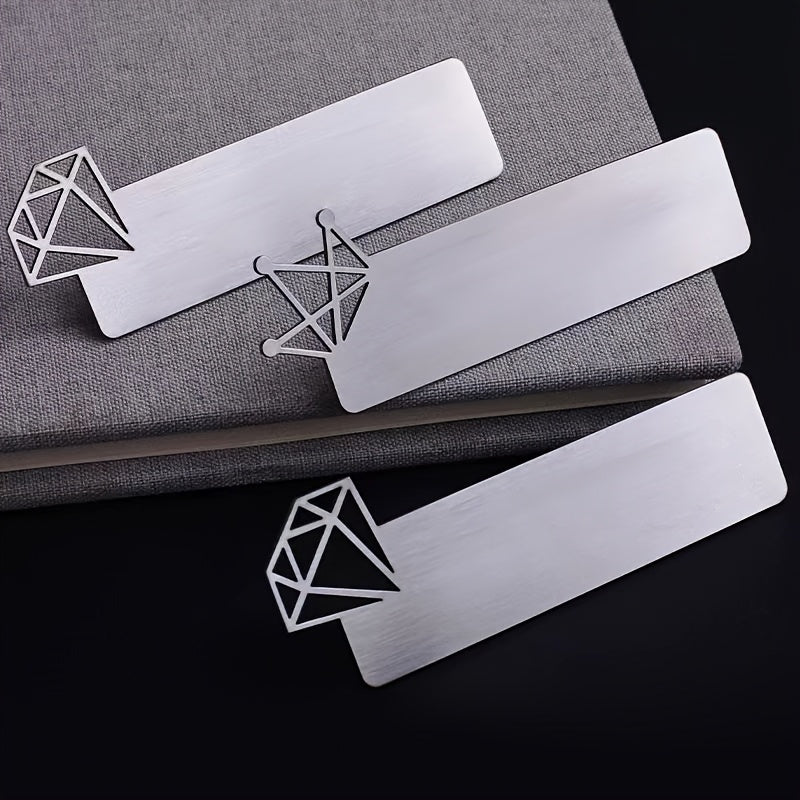 Stainless Steel Name Badge with Custom Engraving and Hollow-Out Design for Office and Retail