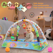 Colorful Play Mat with Activity Gym and Ball Pit for Infants and Toddlers