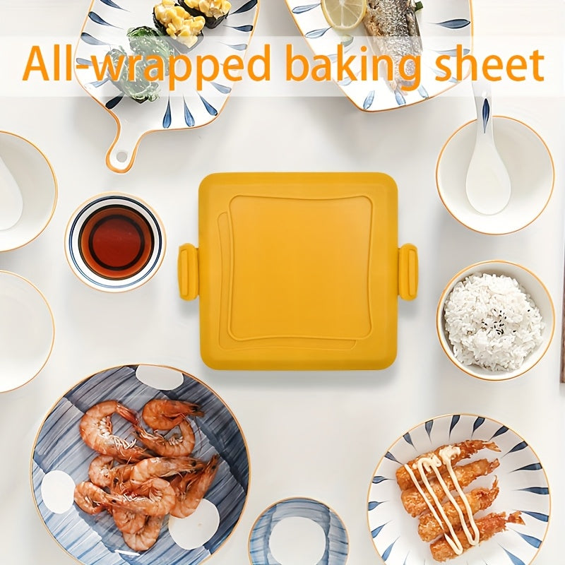 Mikroto'lqinli pechda sendvich tayyorlash panasi - Tez, qizarib pishgan tost uchun pishirish plastinkasi, yopishmaydigan temir, BBQ, kolbasa, tovuq qanotlari, bifshtekslar, qizil rangda, qulay tutqichli.