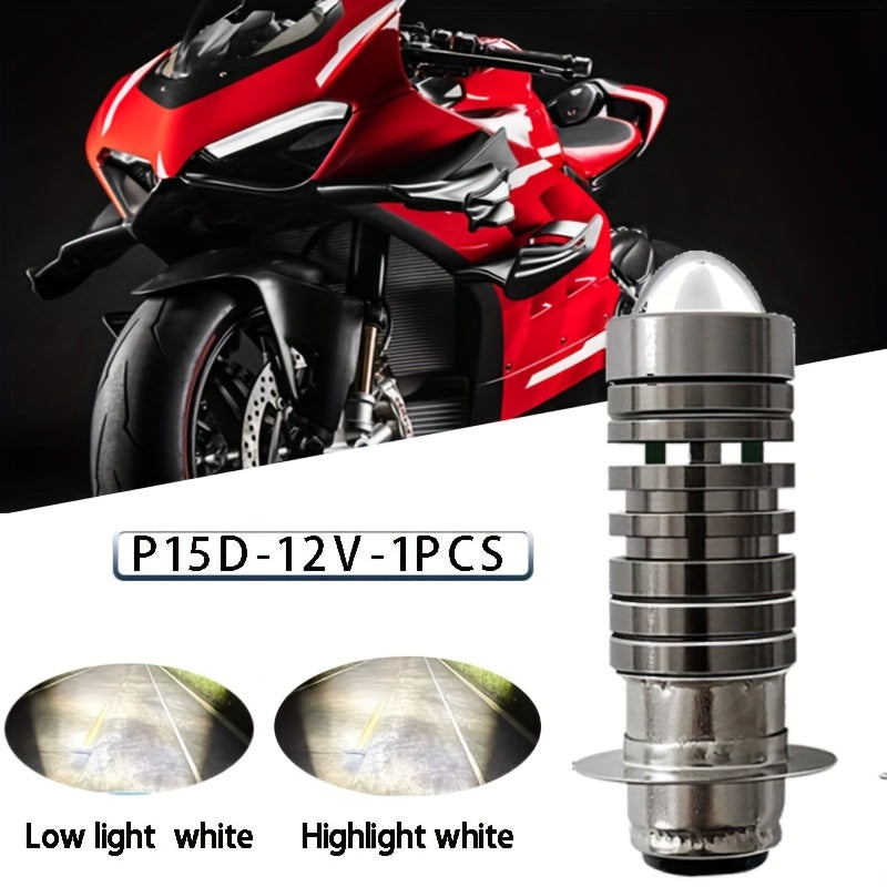 Motorcycle LED Bulb H4 H6 BA20D P15D 6000LM White Yellow Hi Lo Beam