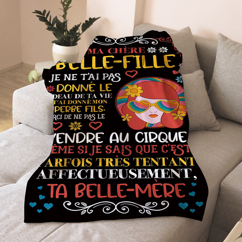 Cozy Flannel Throw Blanket for Women Soft Warm Gift for Daughter-in-Law