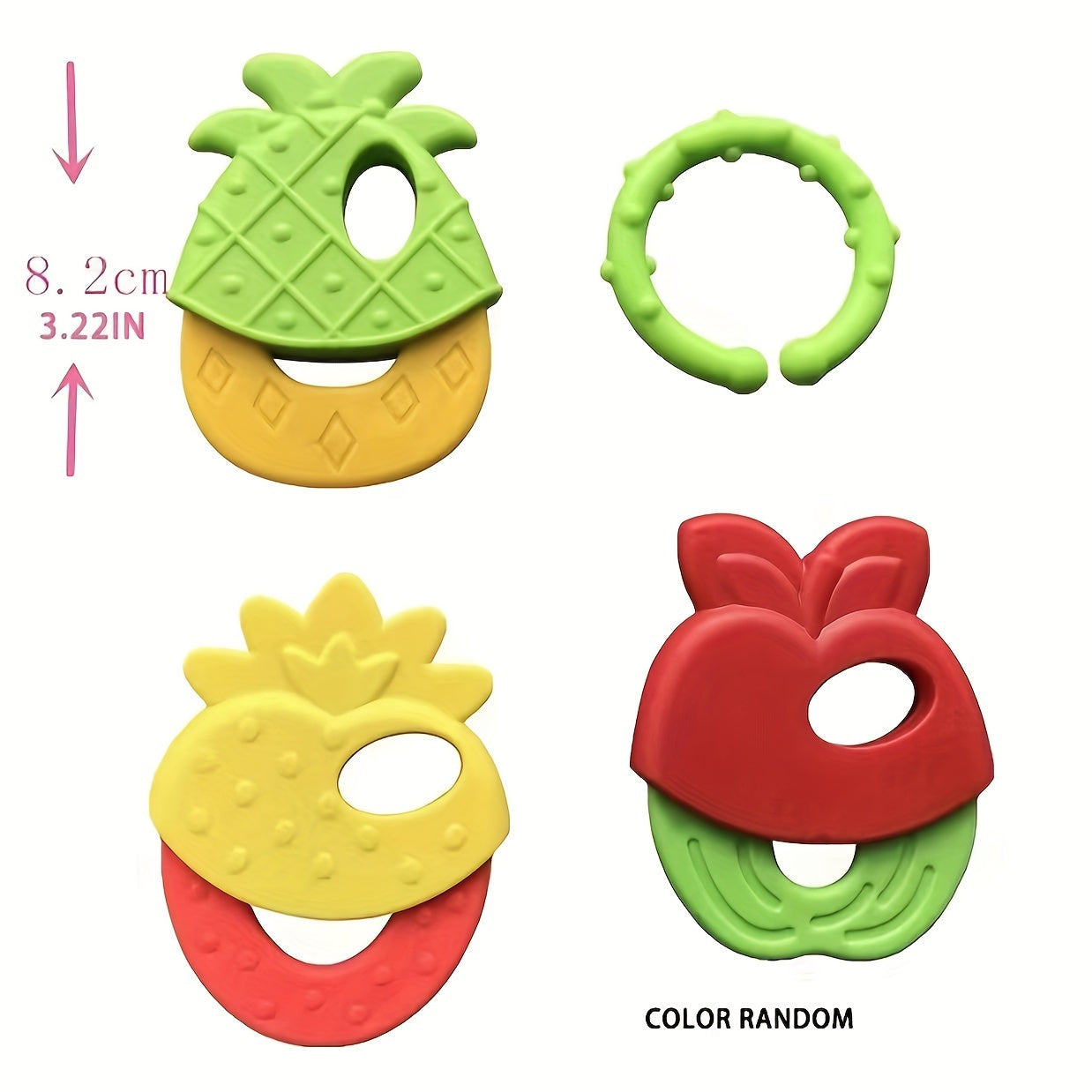 Colorful ABS Resin Teething Toys for Babies 0-3 Years Old
