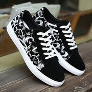 Men's Low Top Canvas Skateboard Shoes Casual Street Style Rubber Sole