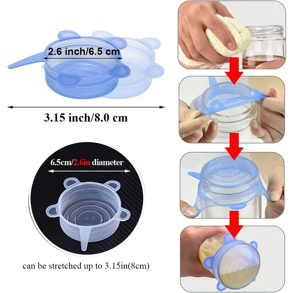 Flexible Silicone Lids for Pet and Food Cans, Fits 3 Sizes, Preserves Freshness