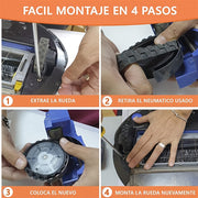 Kit de reemplazo de neumáticos de vacío para Roomba serie 500-900 con conjunto de rueda frontal