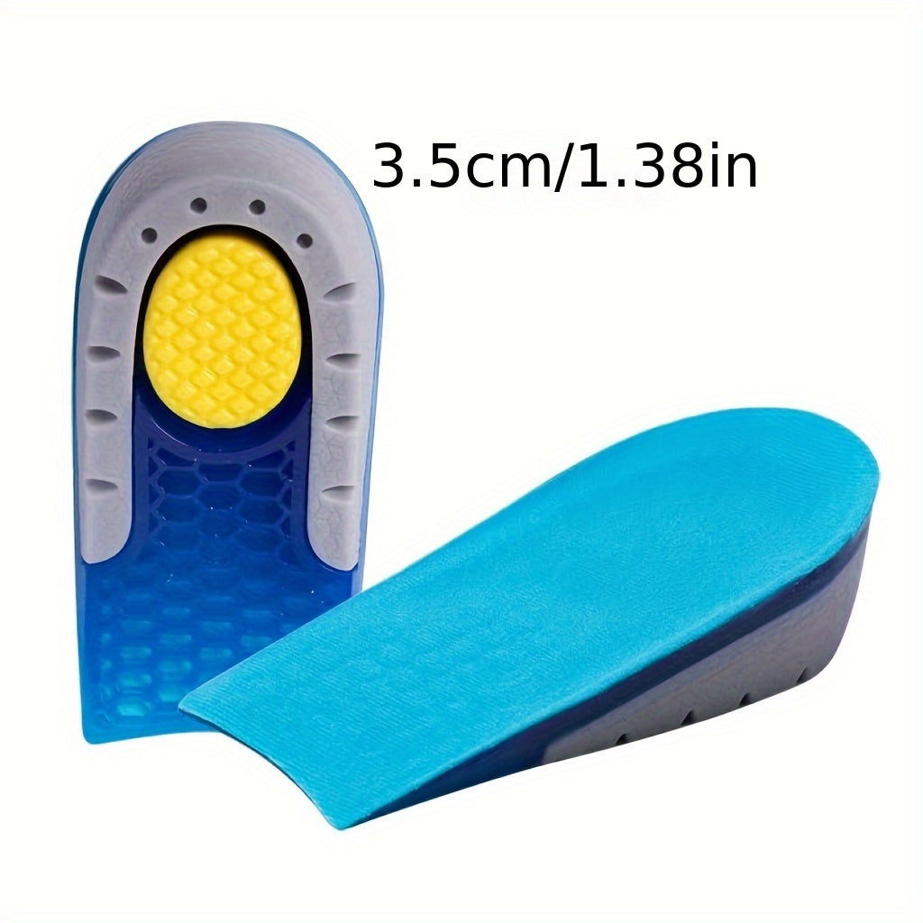 Unisex Heel Cushions Soft Gel Arch Support Shock Absorbing Blue White