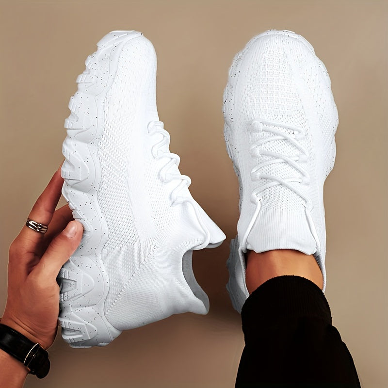 Men's Woven Fabric Sneakers Casual Sport Lace Round Toe Spring