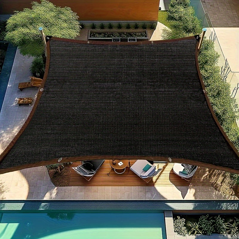 Rectangular Sunshade Net for Courtyard Balcony Garage Backyard Pool Lawn Outdoor Privacy Black 81-90% Shade
