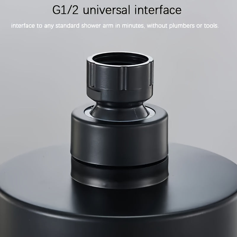 High Pressure Showerhead with Powerful Jet, Small Silicone Outlet, Universal Fit