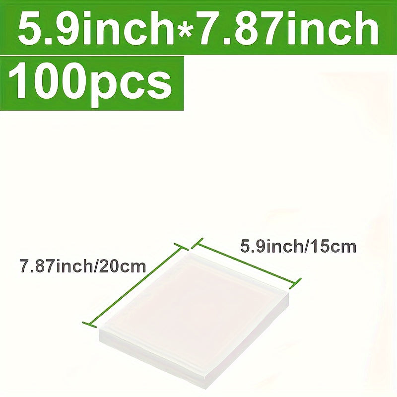 100pcs Food Storage Vacuum Sealing Bags Reusable Airtight Organizer