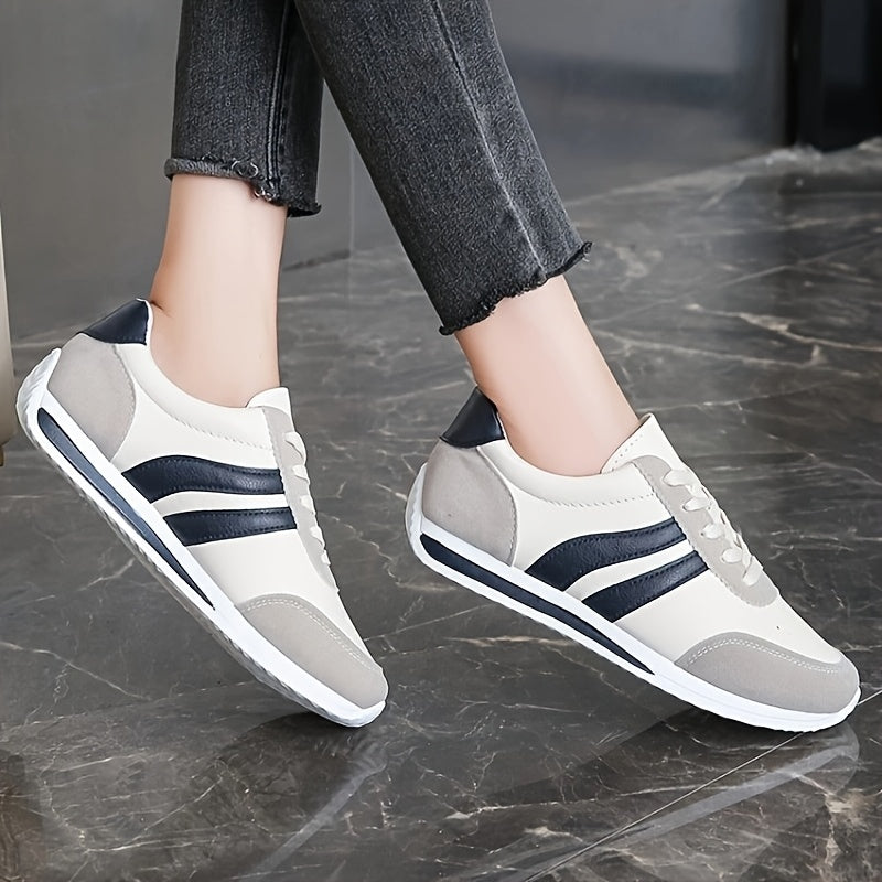Women’s Lightweight Low-Top Sneakers Breathable Fabric Casual Athletic Shoes