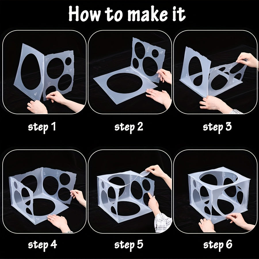 1 складная коробка для шаров с 11 отверстиями, идеально подходит для создания арок из шаров, колонн и фотошаров. Отлично подходит для дней рождения и украшения комнат.