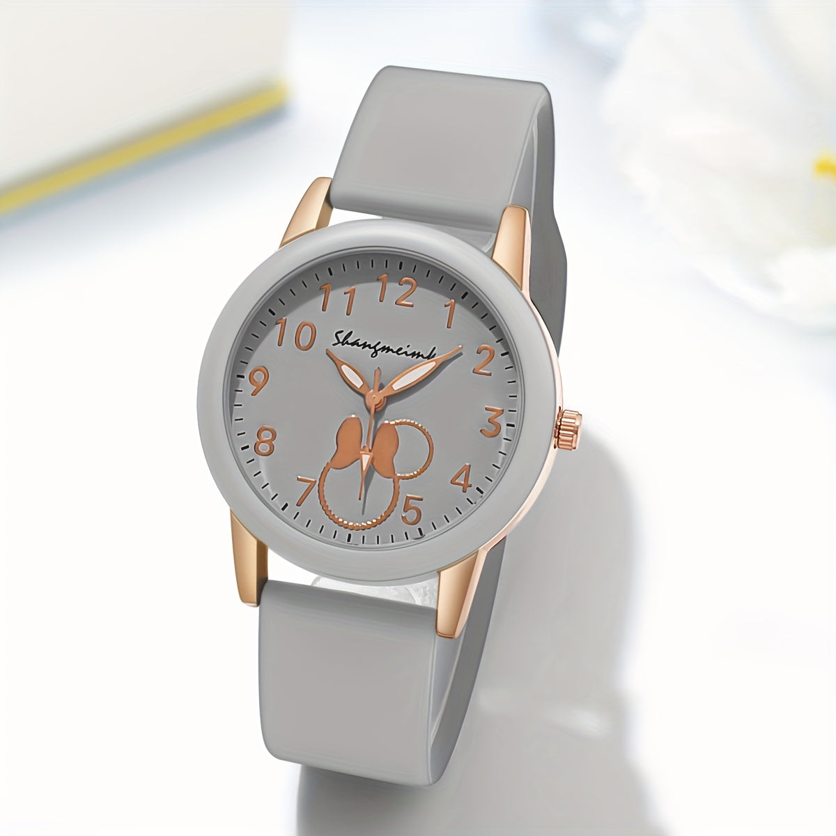 Women's Silicone Wrist Watch with Colorful Candy Design and Round Quartz Dial