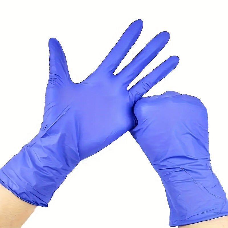 100-Pack Nitrile Disposable Gloves Waterproof Ambidextrous for Kitchen Cleaning Tattoo Salon Pet Care