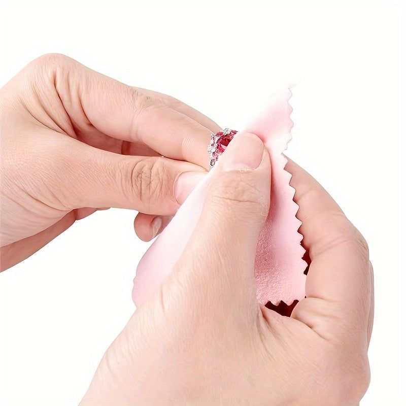 Set of 100 Jewelry Polishing Cloths for Gold and Silver Care Double Velvet Finish